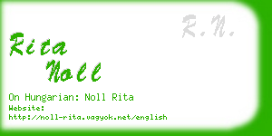 rita noll business card